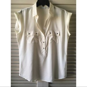 NY&Co Button Front Loose Fitting Blouse